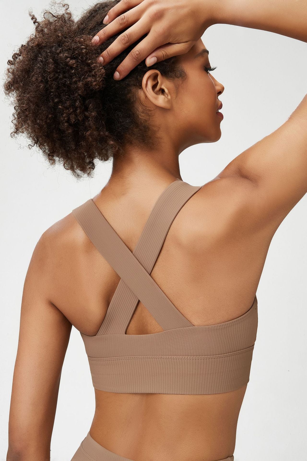Ribbed Cross Back Bra