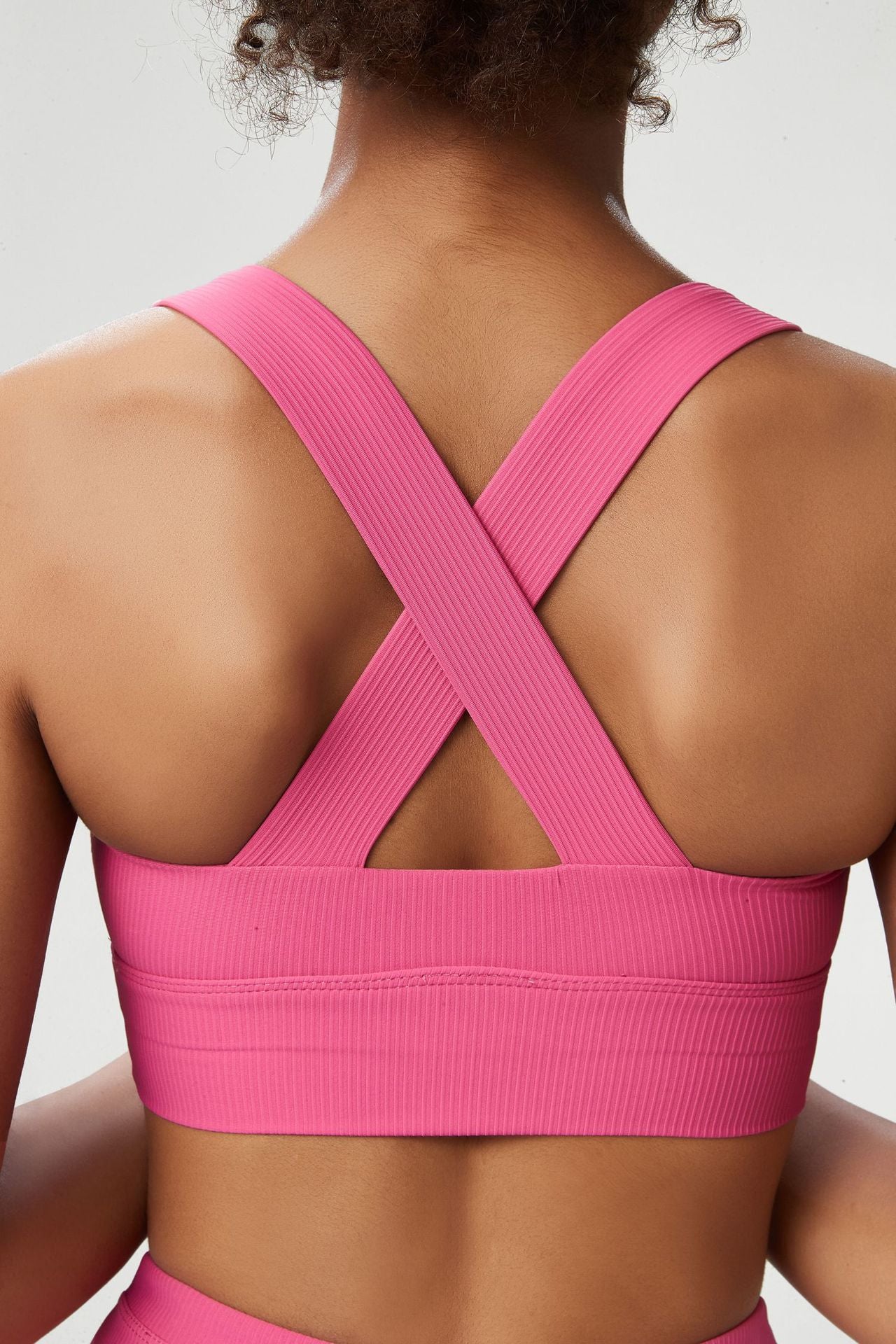 Ribbed Cross Back Bra